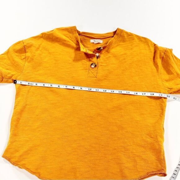 Madewell heavy cotton oversized tee with button collar XXS - Picture 8 of 8